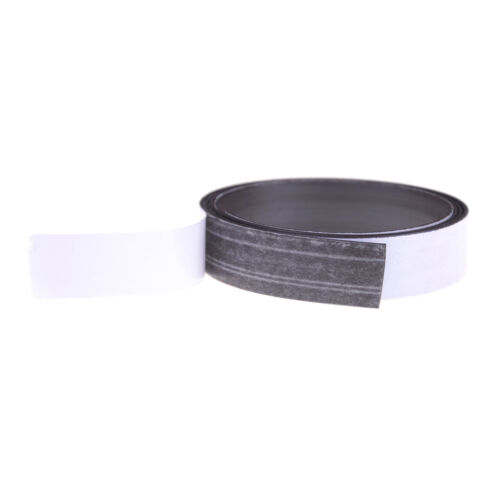 10 x 1 MM 1M Self Adhesive Flexible Rubber Magnet Strip Tape Roll White FadAC BB