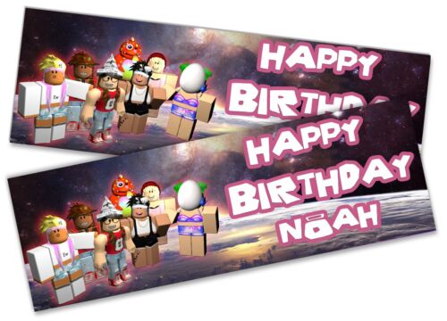 Details about  / x2 Personalised Birthday Banner Presents Children Kids Party Decoration 2