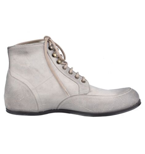 Dolce /& Gabbana runway Daim Bottines Chaussures beige boots shoes 03412
