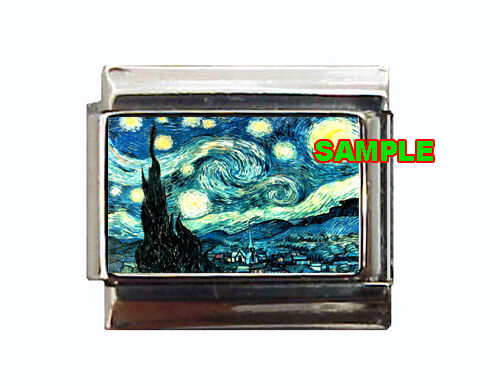 Starry Night Van Gogh Custom Italian Charm Painting Best custom charms on !