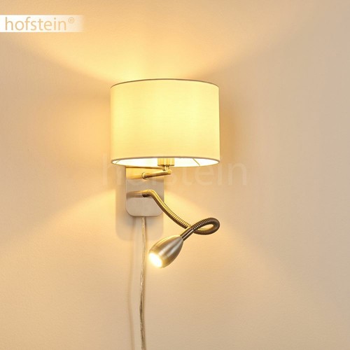 Mur Lampe DEL Interrupteur Lesearm salon chambre éclairage tissu blanc environ