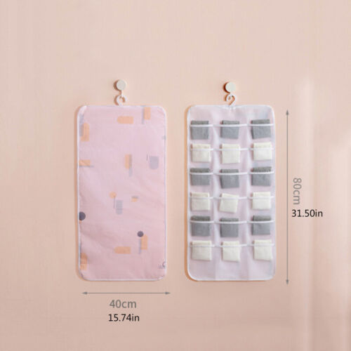 Foldable Wardrobe Wall Door Hanging Organiser Bra Underwear Socks Storage Bags 