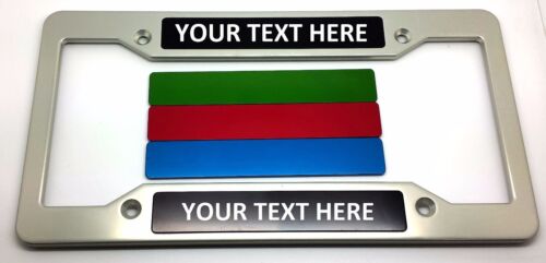 Personalized Custom Billet Aluminum License Plate Frames CDWP Clear Anodized