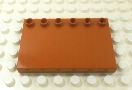 Lego Duplo Item 4x6 Flat 6 Post Roof Caramel Brown 1 