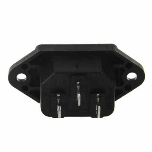 5x IEC 10A C14 3 Pin Chassis Panel Mount Plug Pins Connector