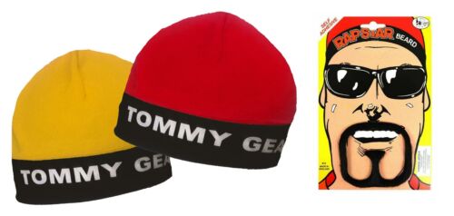 Homme Tommy Gear Ali G Sports Raga Doo Gangster Beanie Hat /& Barbiche Barbe