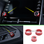 3PCS Red Air Condition Knobs Decorative Circle Trim For Toyota Avalon 2019 2020