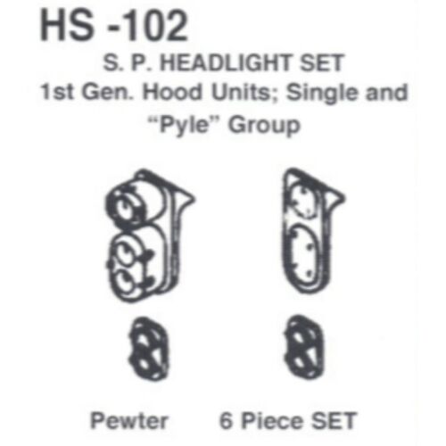 HO Scale Sp  Headlight  Set:  /"Pyle/"  Single  End Gp9 Details West 102
