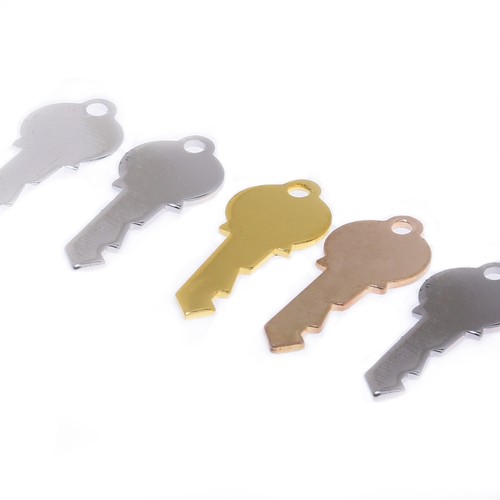 Brass Electroplate Pendant key stamping Blanks Jewelry Findings 16*7mm 20pcs