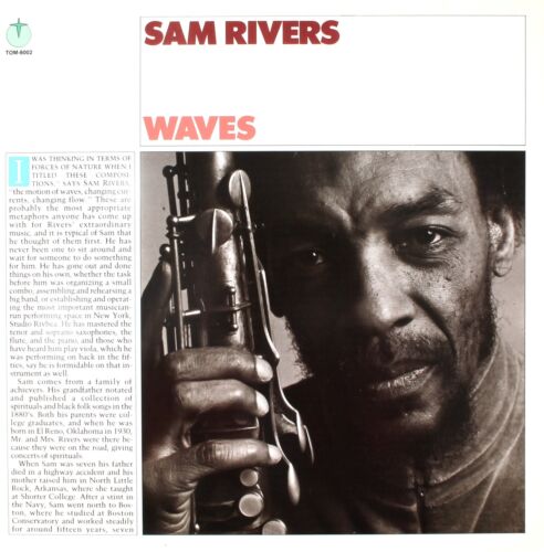 SAM RIVERS ALBUM COVER PHOTO 8X10" B&W 1977 DKRM PRINT SIGNED 