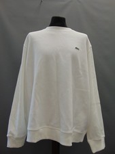 Lacoste White Ribbed Knit Jumper Neutrals Pullover Men's Sweatshirt BNWT