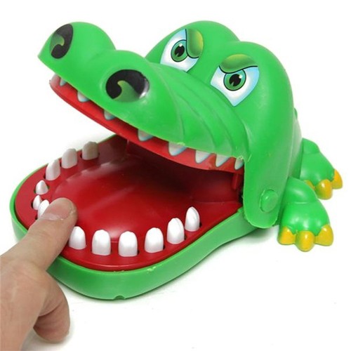 Gift For Children Funny Gags Dentist Bite Finger Game Joke Crocodile Toy