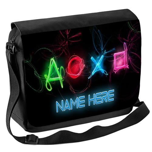 Playstation Boys School Bag Messenger Shoulder Book Cross Personalised KSP221