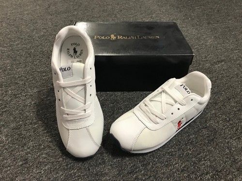 Polo Ralph Lauren Boy/'s Shoes Runner Lace Ups White Red