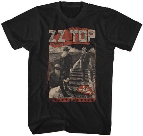 ZZ Top Since 1969 Tres Ombres Adult T Shirt Rock Music