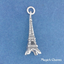 d35536 .925 Sterling Silver 3-D EIFFEL TOWER Paris France Charm Pendant
