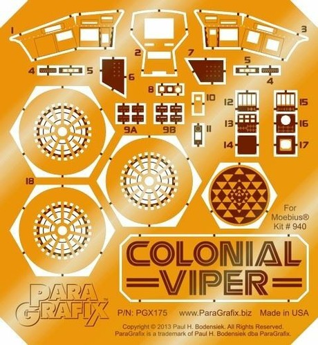 COLONIAL VIPER MK I FIGHTER ETCH MOE 175 PARAGRAFIX 1//32 BATTLESTAR GALACTICA