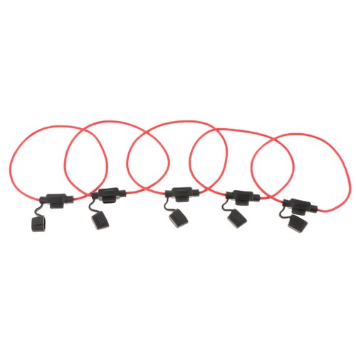5 Stück Auto Boat Truck Mini Klinge Inline Sicherungshalter mit 16AWG