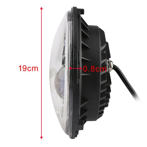 2x 7/"Zoll LED Haupt Scheinwerfer DRL Angel Eye Lampe Für Jeep Wrangler E-Geprüft