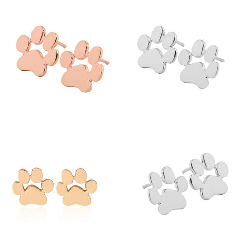 Unique for Women Paw Mark Print Stud Cute Tiny Dog Cat Paw Jewelry Round Cool