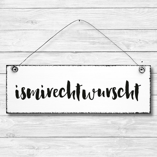 Shabby madera pared decorativa puerta escudo dekoschild ismirechtwurscht regalo espacial