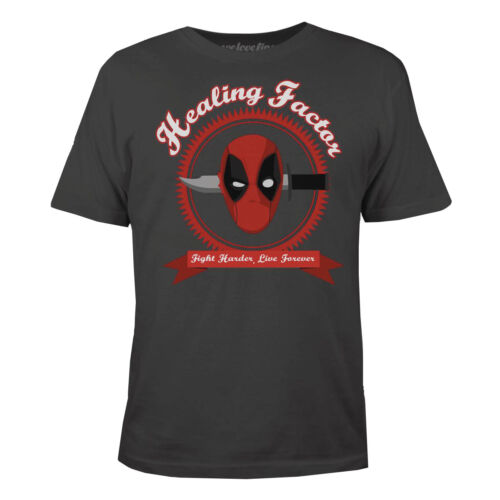 Factor de curación de Marvel Deadpool Camiseta para hombre Gris carbón