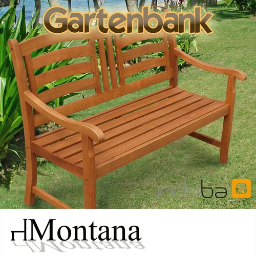 Banc de jardin en bois Banc Banc mobilier de jardin Bois Banc 2 places-MONTANA