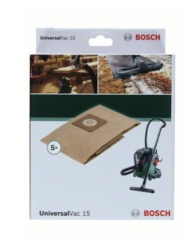 5//Pack BOSCH Genuine Paper Dust Bags To Fit: Bosch Universal Vac 15