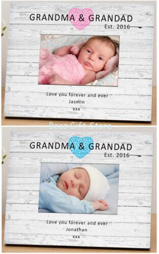 PERSONALISED GRANDMA Mummy DADDY Grandad Photo Frame New Baby Gift Ideas for