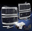 2014-2015 CHEVY SILVERADO 1500 CRYSTAL HEADLIGHTS LAMPS SMOKE W//DRL LED+HID KIT