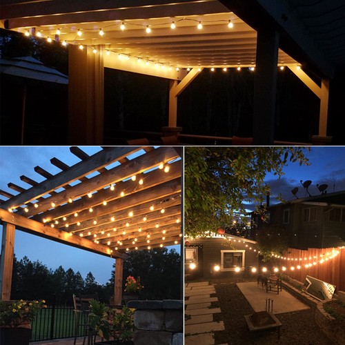 25FT G40 25 Bulbs LED String Light Globe Ball Bulb Outdoor Lighting Patio Decor