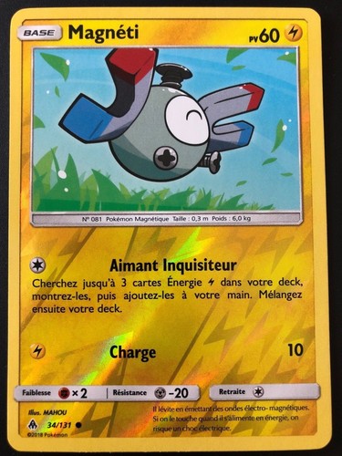 Carte Pokemon MAGNETI 34//131 REVERSE Soleil et Lune 6 SL6 FR NEUF