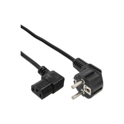 0,3m Netzkabel Stromkabel InLine Schutzkontakt auf Kaltgerätestecker C13 schwarz 