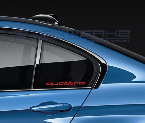 Audi Quattro Decal Sticker logo emblem A4 S4 S3 S5 TT RS7 TTRS RS3 Pair