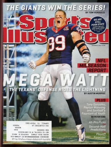 2012 JJ J.J Watt Houston Texans REGIONAL Sports Illustrated November 5