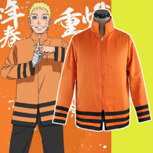 Anime N aruto Seventh Hokage Hoodies Jacket Anime Uzumaki Coat Cosplay Costume ： 