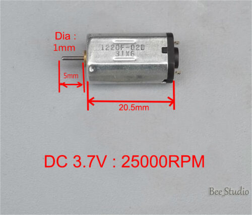2PCS High Speed Strong Magnetic DC 3.7V 25000RPM Micro Small N30 Motor for Toys 