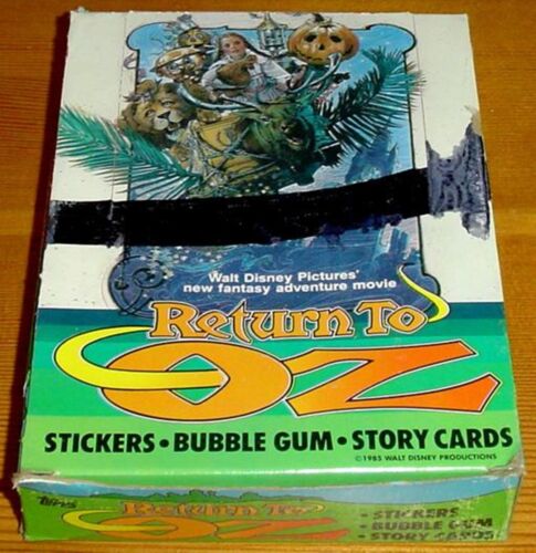 Disney Return to Oz Film Full Box of Rare Sticker Cards and Gum by Topps 1985 