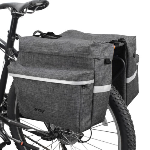 BV Bike Pannier Bag w// Adjustable Hooks /& Carrying Handle Rear Carrier Bag 26L