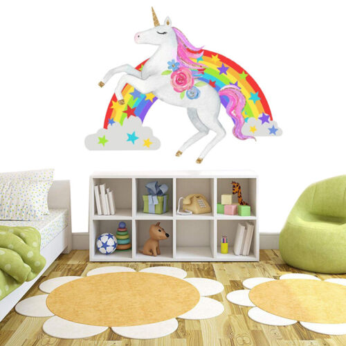Horse Unicorns theme Wall Sticker Rainbow Wall Decal For Room Window Nursery~ F