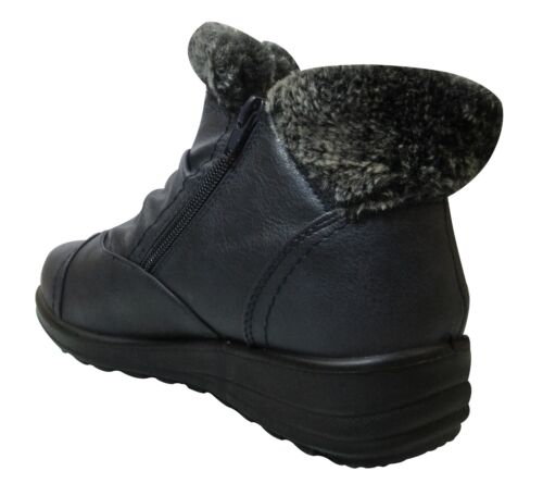 Cushion Walk Ladies Ankle Fleecy Plush Warm Lined Winter Grip Boots Carly//Olivia
