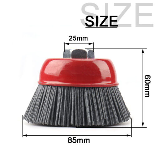 4/" Cup Nylon Abrasive Wire Brush Polishing Wheel For Angle Grinder Rotary Tool