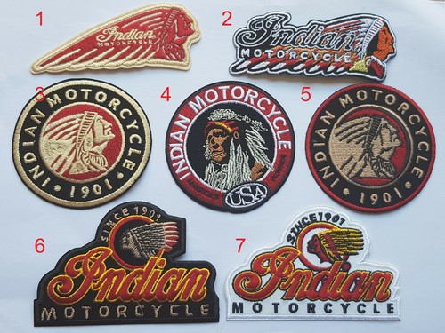 7 PCS NEW INDIAN MOTORCYCLES Logo MOTOR AUTO Logo embroidered Badge Patch