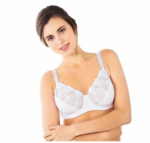Underwired Bra White Big Large Cup Non Padded Maxi Size Support Bra