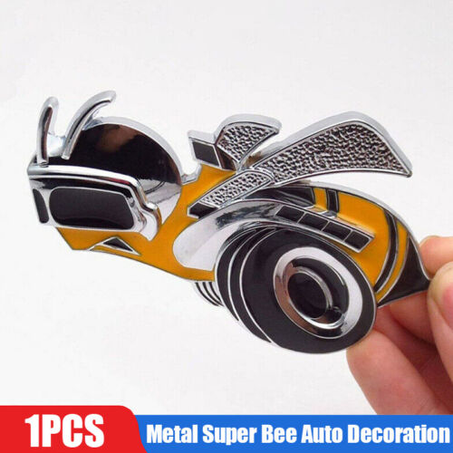 1pc Metal Super Bee Car Fender Side Badge Emblem Sticker New Auto Decoration 
