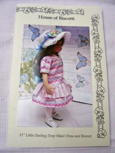 Effner 13/" Little Darling PATTERN Drop Waist Dress Bonnets