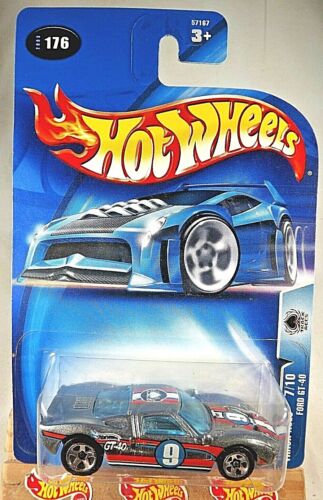Details about  / 2003 Hot Wheels #176 Track Aces 7//10 FORD GT-40 Gray w//Chrome 5 Spoke Wheels