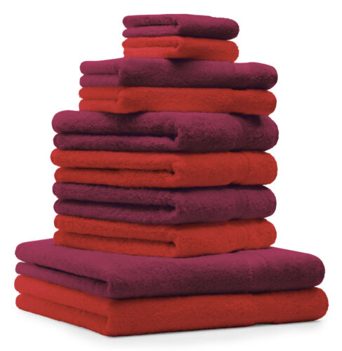 Betz 10er Handtuch Set PREMIUM Duschtuch Handtücher  Gästetücher Waschhandschuhe