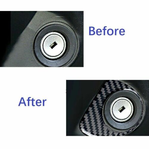 Carbon Fiber Engine Start Ignition Switch Button Cover For Ford F-150 2015-2019