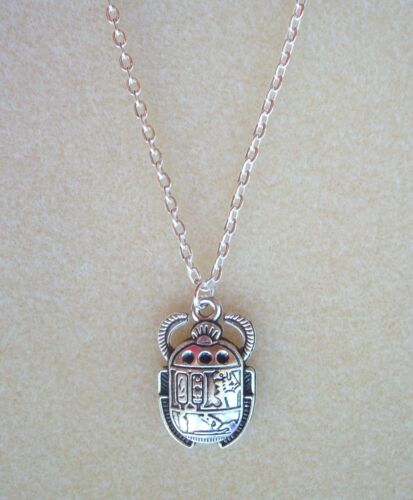 Rebirth Eternity Egyptian Scarab Beetle Pendant 20/" Chain Necklace in Gift Bag